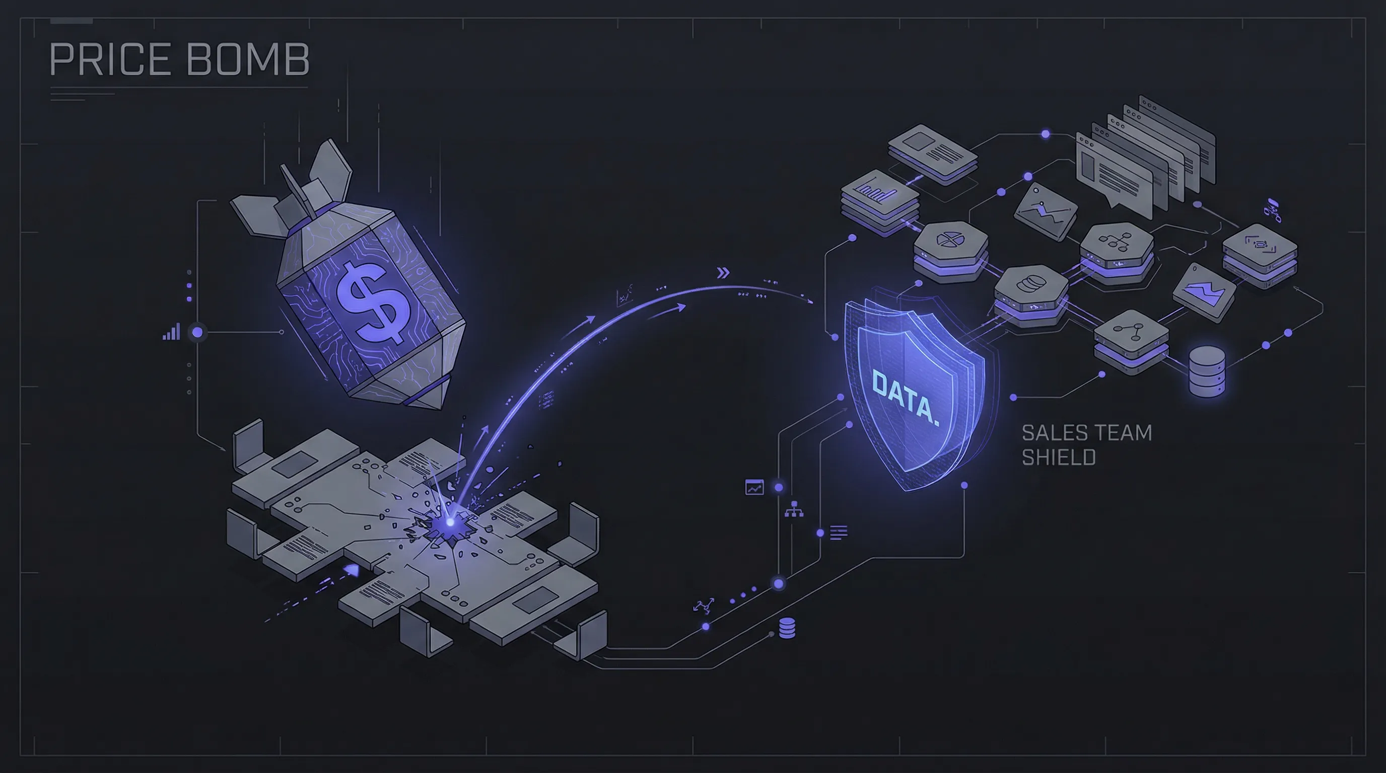 Sales team using data to defend against a competitor price objection during a negotiation.